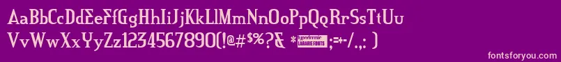 Creditriver Font – Pink Fonts on Purple Background