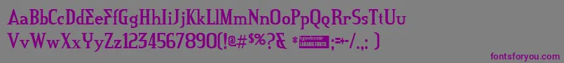 Creditriver Font – Purple Fonts on Gray Background