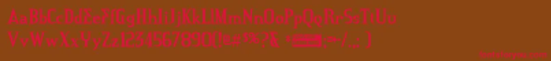Creditriver Font – Red Fonts on Brown Background