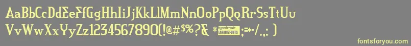 Creditriver Font – Yellow Fonts on Gray Background