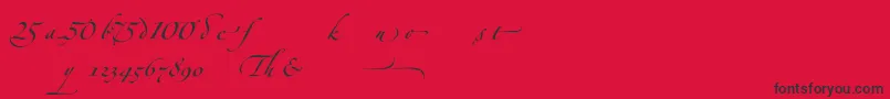 ZapfinoforteltAlternate Font – Black Fonts on Red Background