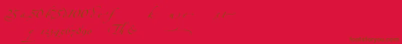 ZapfinoforteltAlternate-fontti – ruskeat fontit punaisella taustalla