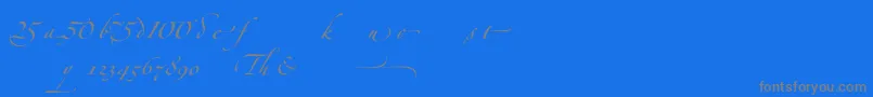 ZapfinoforteltAlternate Font – Gray Fonts on Blue Background