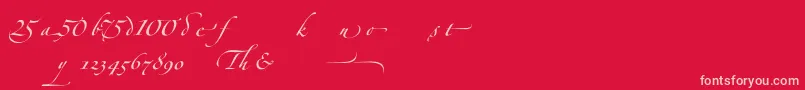 ZapfinoforteltAlternate Font – Pink Fonts on Red Background