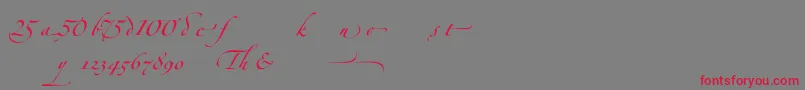 fuente ZapfinoforteltAlternate – Fuentes Rojas Sobre Fondo Gris