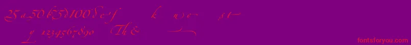 ZapfinoforteltAlternate-Schriftart – Rote Schriften auf violettem Hintergrund