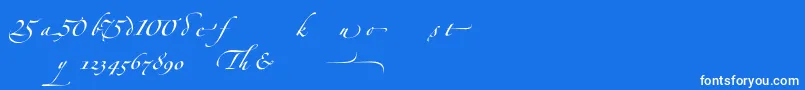 ZapfinoforteltAlternate Font – White Fonts on Blue Background