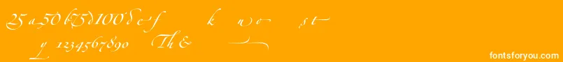 ZapfinoforteltAlternate Font – White Fonts on Orange Background