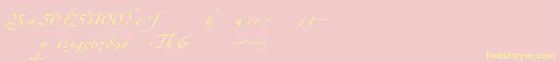 ZapfinoforteltAlternate Font – Yellow Fonts on Pink Background
