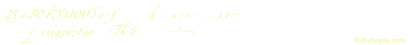 ZapfinoforteltAlternate Font – Yellow Fonts on White Background