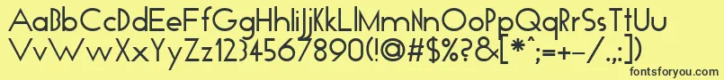 TickerTape Font – Black Fonts on Yellow Background