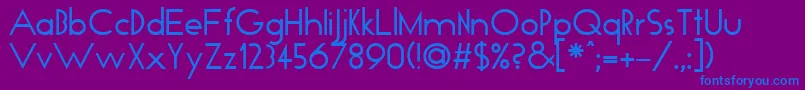 TickerTape Font – Blue Fonts on Purple Background