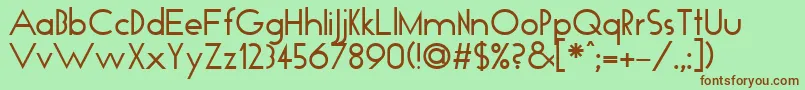 TickerTape Font – Brown Fonts on Green Background