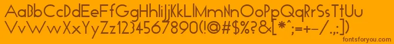 TickerTape Font – Brown Fonts on Orange Background