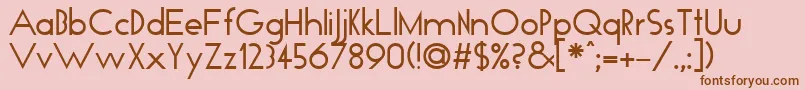 TickerTape Font – Brown Fonts on Pink Background