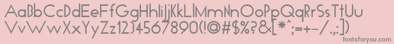 TickerTape Font – Gray Fonts on Pink Background