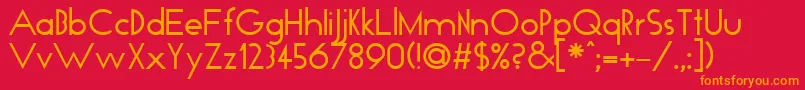 TickerTape Font – Orange Fonts on Red Background