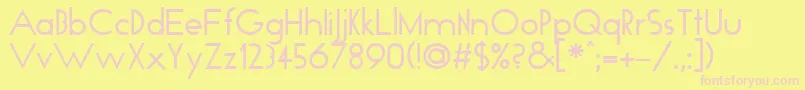 TickerTape Font – Pink Fonts on Yellow Background