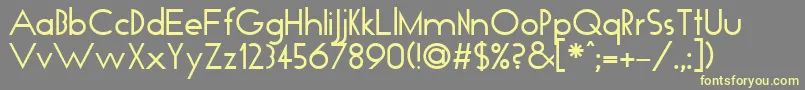 TickerTape Font – Yellow Fonts on Gray Background