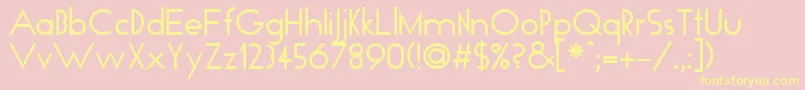 TickerTape Font – Yellow Fonts on Pink Background