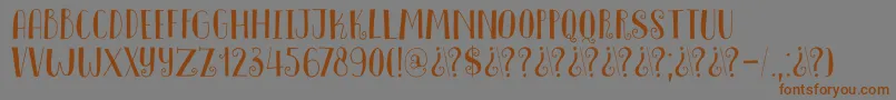 DkInnuendo Font – Brown Fonts on Gray Background