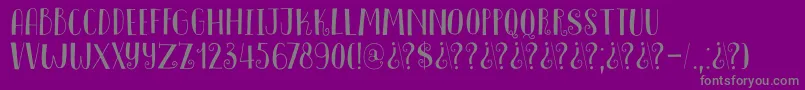 DkInnuendo-Schriftart – Graue Schriften auf violettem Hintergrund