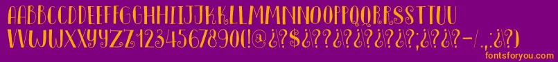 DkInnuendo Font – Orange Fonts on Purple Background