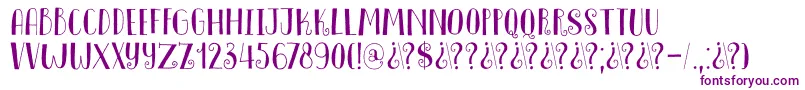 DkInnuendo Font – Purple Fonts on White Background