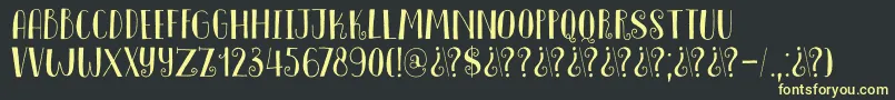 DkInnuendo Font – Yellow Fonts on Black Background