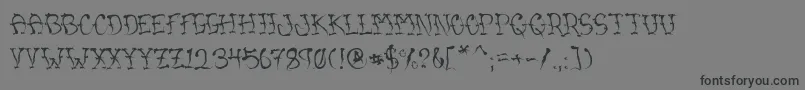 VtcSumislasheronejitterybasterd Font – Black Fonts on Gray Background