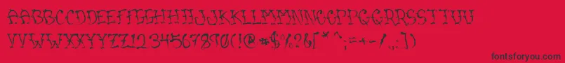 VtcSumislasheronejitterybasterd Font – Black Fonts on Red Background