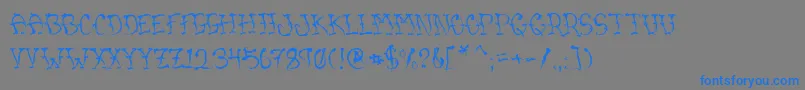 VtcSumislasheronejitterybasterd Font – Blue Fonts on Gray Background