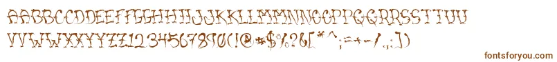 VtcSumislasheronejitterybasterd Font – Brown Fonts
