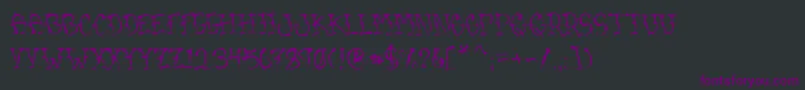 フォントVtcSumislasheronejitterybasterd – 黒い背景に紫のフォント