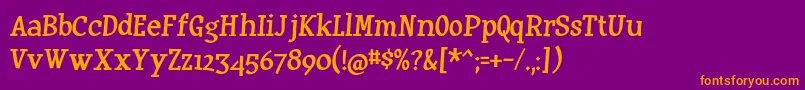 Huxtable Font – Orange Fonts on Purple Background