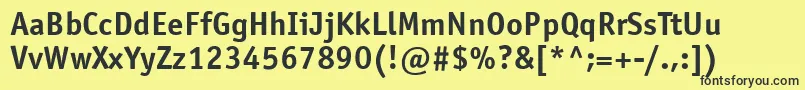 OfficinasanstttBold Font – Black Fonts on Yellow Background