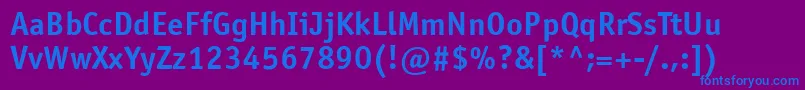 OfficinasanstttBold Font – Blue Fonts on Purple Background