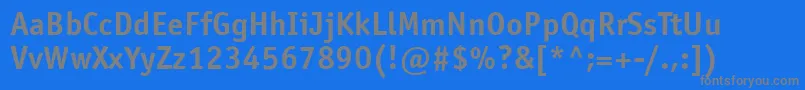OfficinasanstttBold Font – Gray Fonts on Blue Background