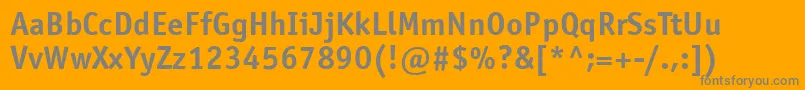 OfficinasanstttBold Font – Gray Fonts on Orange Background
