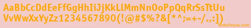 OfficinasanstttBold Font – Orange Fonts on Pink Background