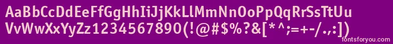 OfficinasanstttBold Font – Pink Fonts on Purple Background