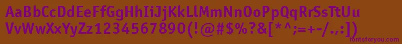 OfficinasanstttBold Font – Purple Fonts on Brown Background