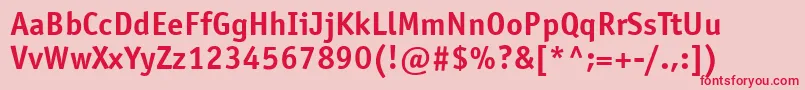 OfficinasanstttBold Font – Red Fonts on Pink Background
