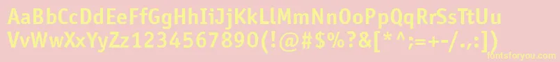 OfficinasanstttBold Font – Yellow Fonts on Pink Background