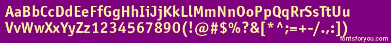 OfficinasanstttBold Font – Yellow Fonts on Purple Background