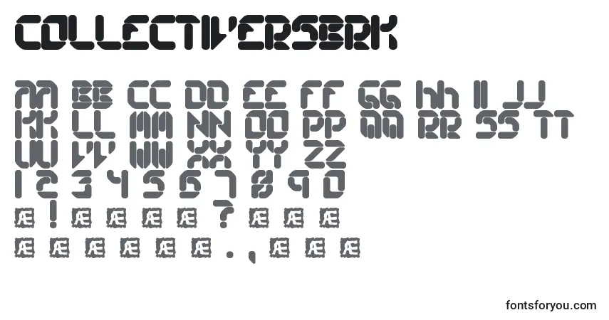 Czcionka CollectiveRsBrk – alfabet, cyfry, specjalne znaki