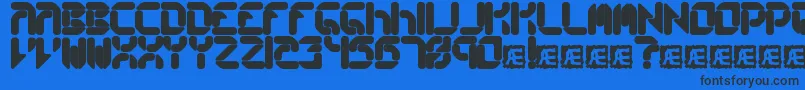 Шрифт CollectiveRsBrk – чёрные шрифты на синем фоне