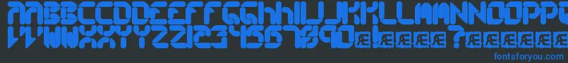 CollectiveRsBrk-Schriftart – Blaue Schriften auf schwarzem Hintergrund