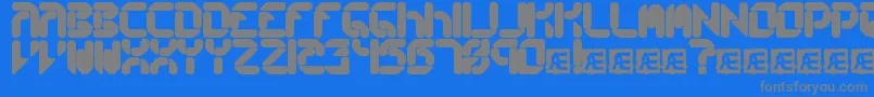 CollectiveRsBrk-Schriftart – Graue Schriften auf blauem Hintergrund