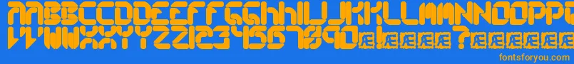 Шрифт CollectiveRsBrk – оранжевые шрифты на синем фоне